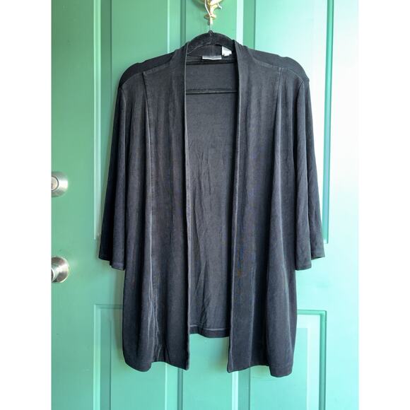 Chicos Travelers Size 3 US XL Cardigan Sweater Slinky Fabric With Pockets - Picture 3 of 8